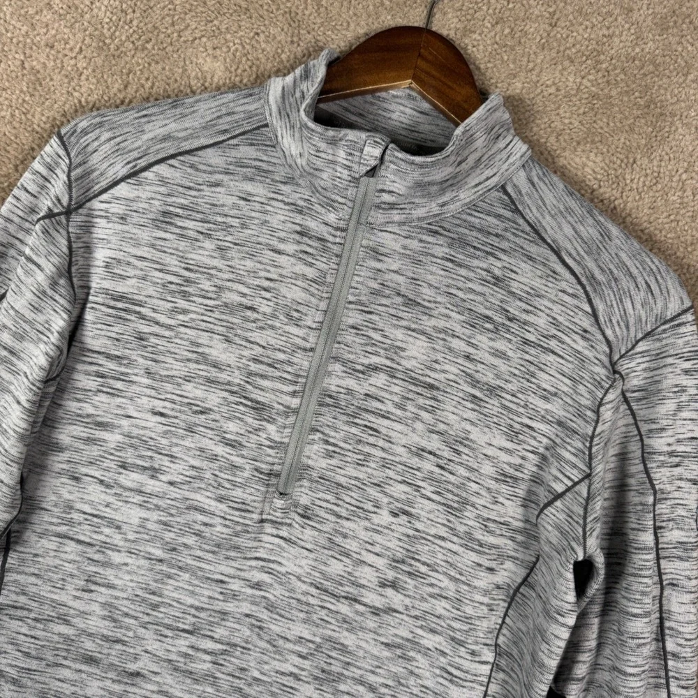 Kuhl Quarter Zip Pullover Mens Large Grey Space Dye Performance Thumbhole Top